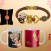 Personalized Rakhi and set of coffee mug
