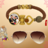 Personalized Rakhi with Sunglass and cookies