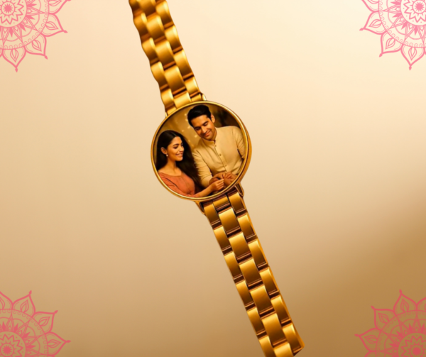 Paersonalised Bhaiya bhabhi rakhi with Branded sonpapadi - Image 3